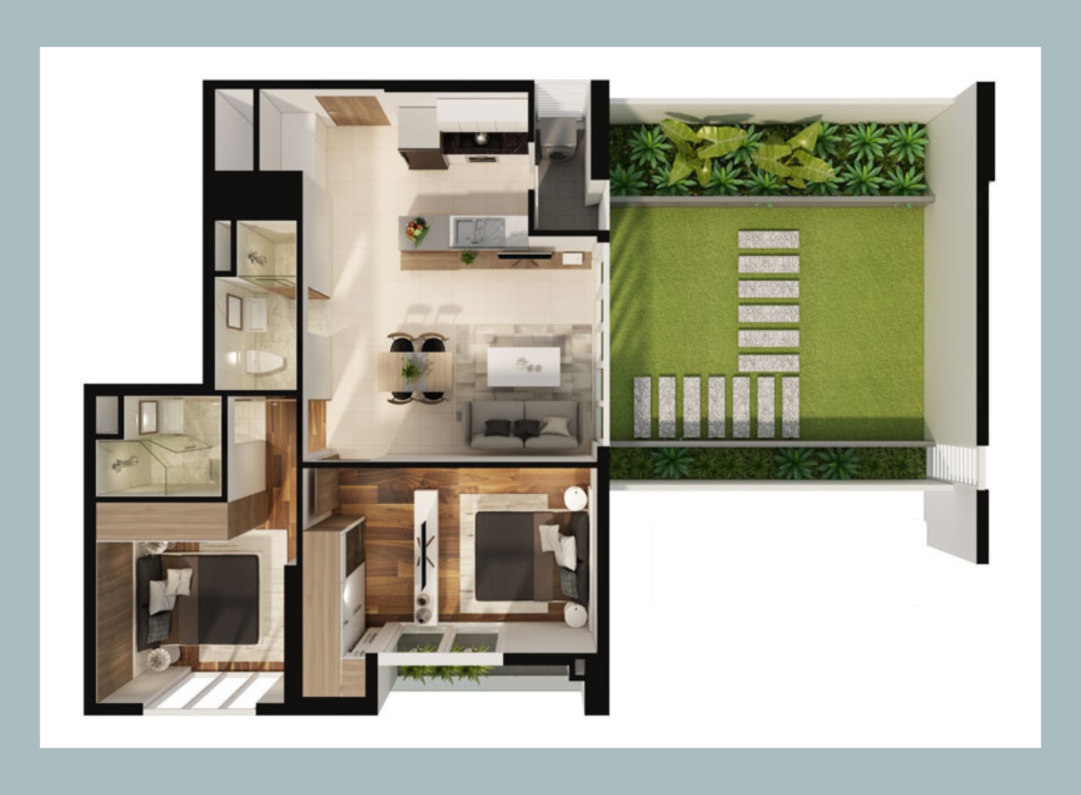 Calla Garden - layout 2 pn san vuon