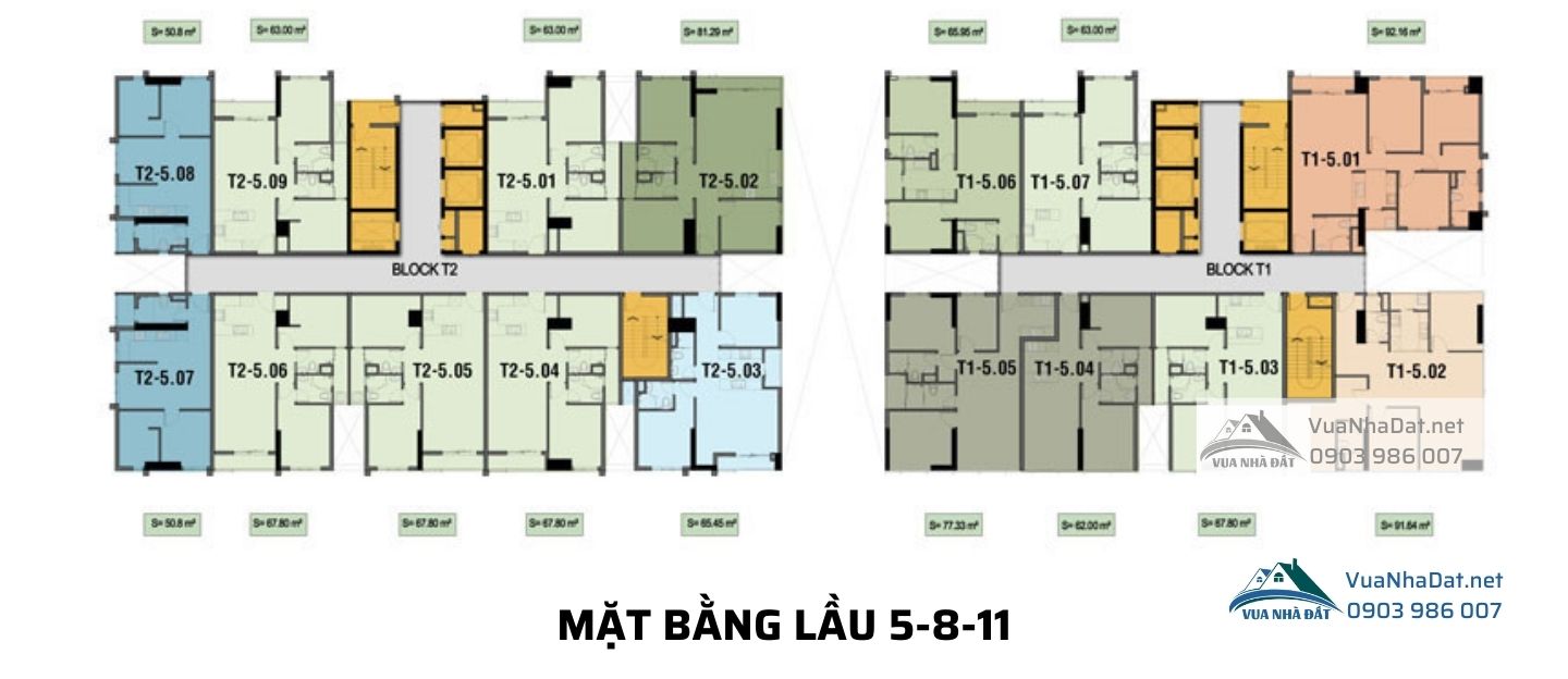 Mat bang lau 5-8-11 - Chung cu Calla Garden
