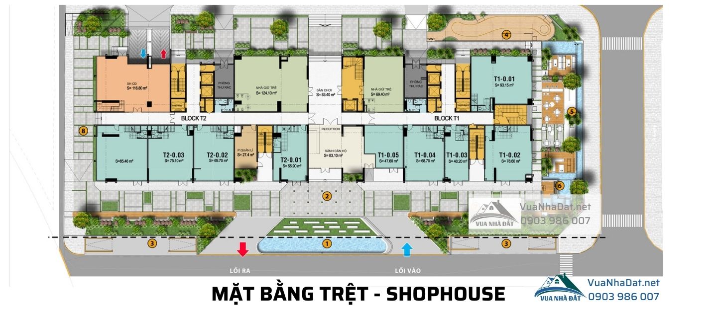 Mat bang tang tret - Chung cu Calla Garden