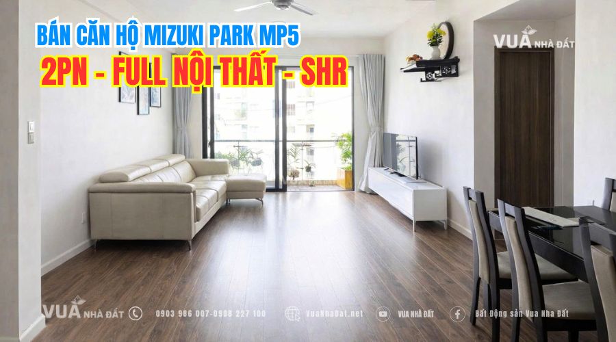 Bán căn hộ 2PN Mizuki Park 76m² - Sổ hồng riêng có hỗ trợ vay