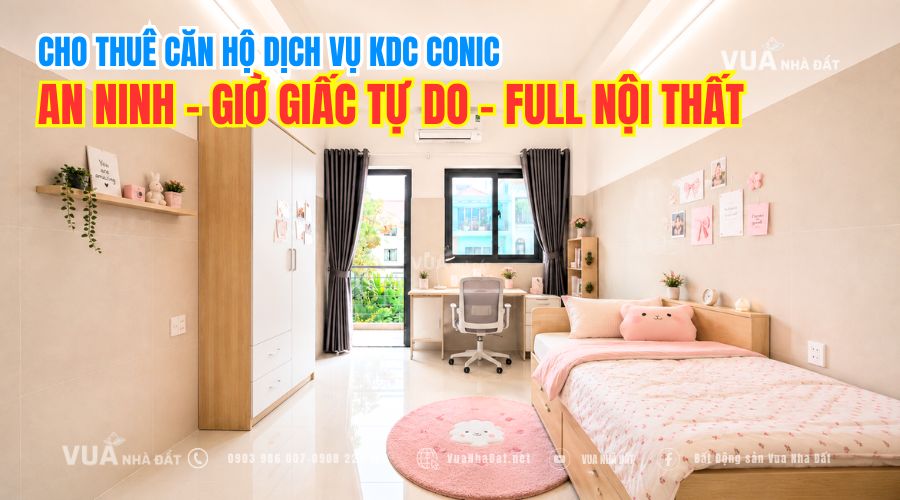Cho thue Can ho dich vu KDC 13B Conic
