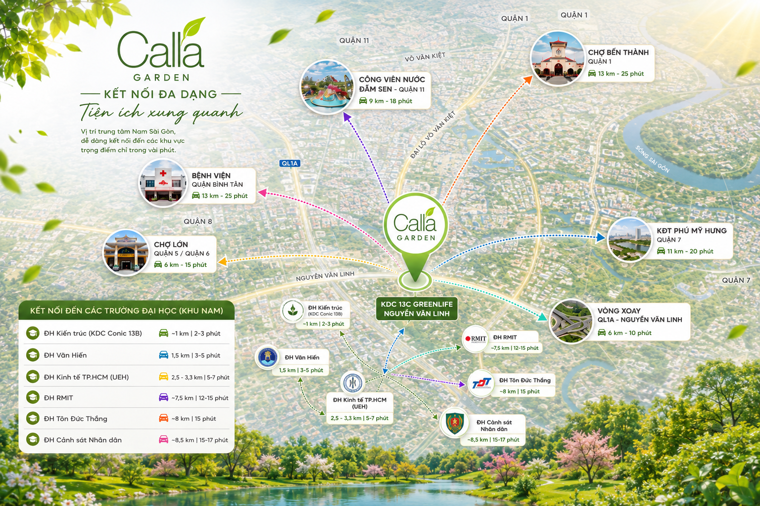 Ban do ket noi Calla Garden