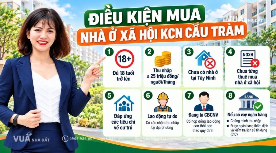 Điều kiện mua NOXH KCN Cầu Tràm